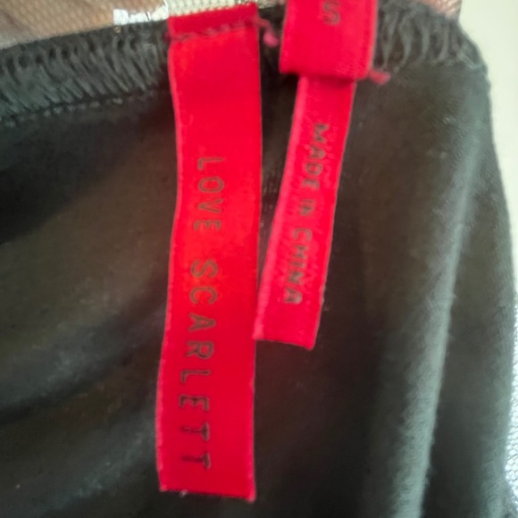 Love Scarlett Black Ruffle Off Shoulder Mesh Top Blouse Whimsical Goth Victorian - Picture 7 of 7